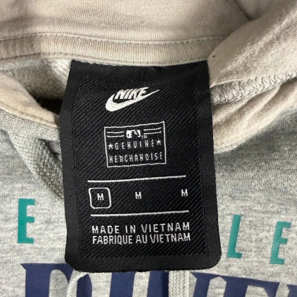 Nike Seattle Mariners Hoodie Mens M Gray Pullover MLB‎ Baseball Sweatshirt Logo